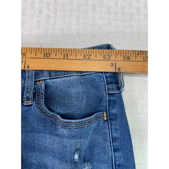 Hollister Women's Size 5S Blue High-Rise Distressed Skinny Jeans W27 L28 - Picture 5 of 12